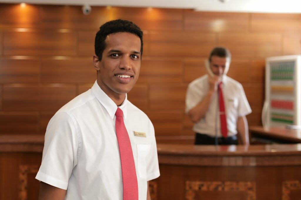 Receptionist at Hotel Del Rey in Foz do Iguaçu