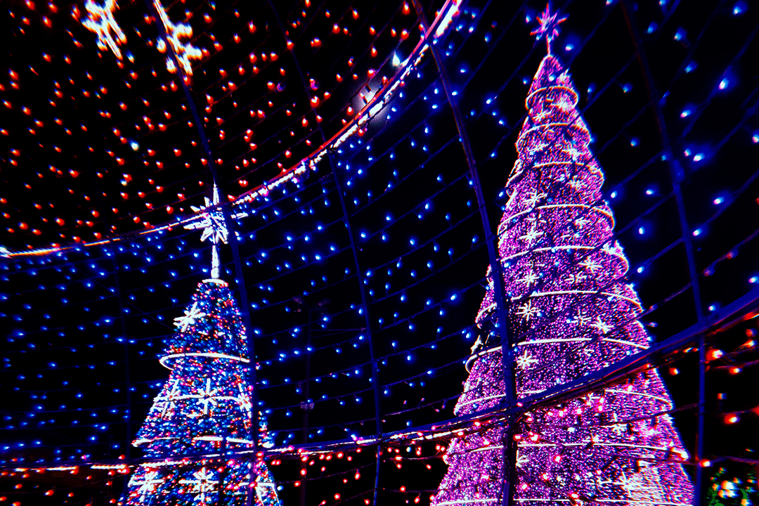 Peace Square in Foz do Iguaçu, with Christmas decorations