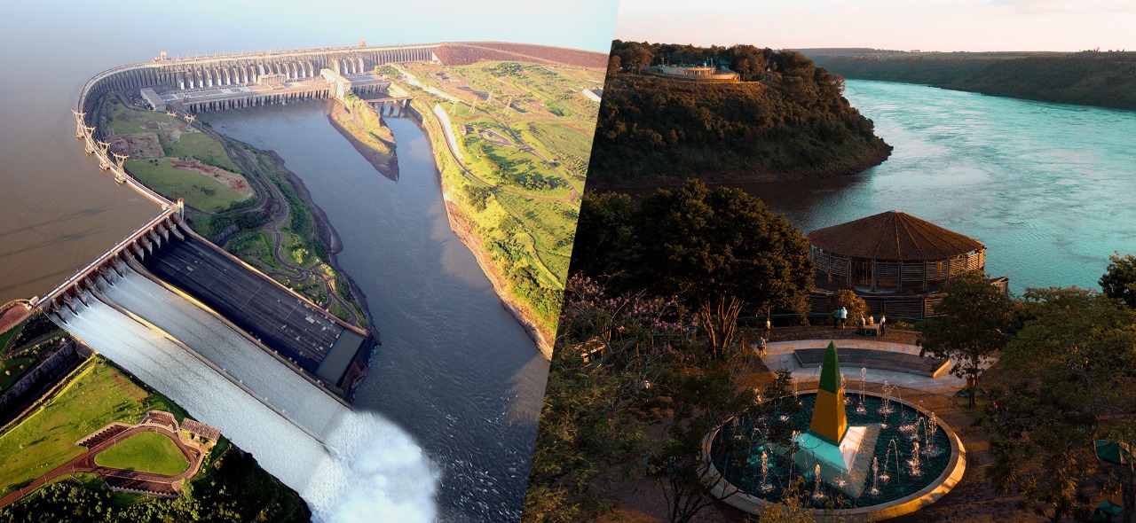 Usina de Itaipu e Marco das três fronteiras em roteiro ideal para visitar Foz do Iguaçu