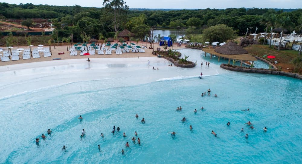 Blue Park artificial beach is another summer attraction in Foz